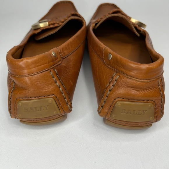 BALLY LANDOLFA EJ Soft LEATHER Loafers Brown Size E36 UE - Picture 7 of 16